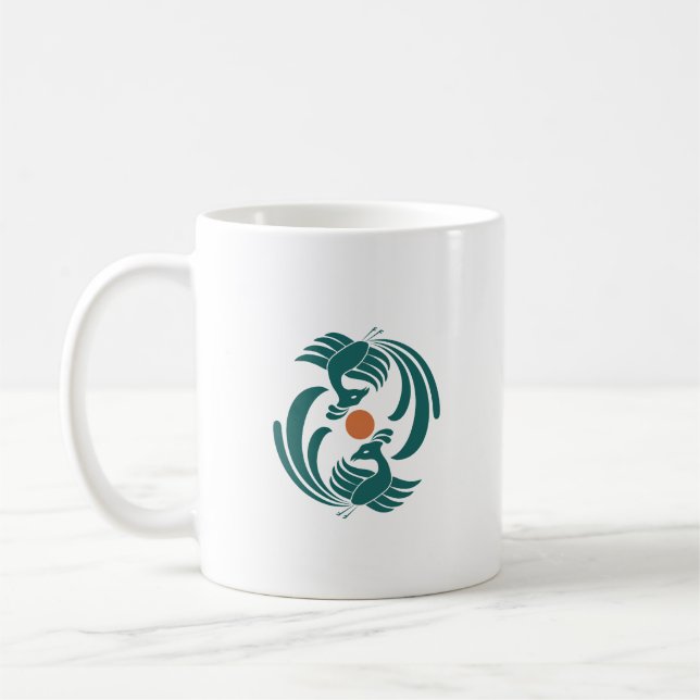 vintage dubbla-foenix kaffemugg (Vänster)