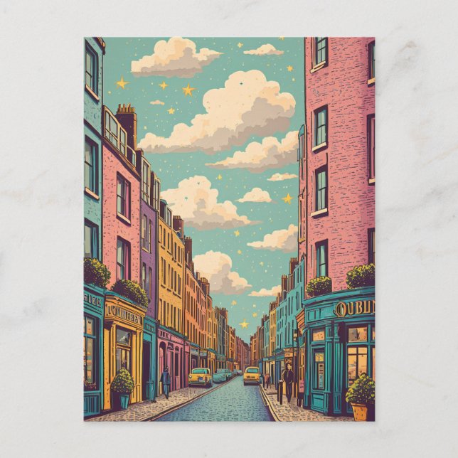 vintage Dublin Ireland Vykort (Framsida)