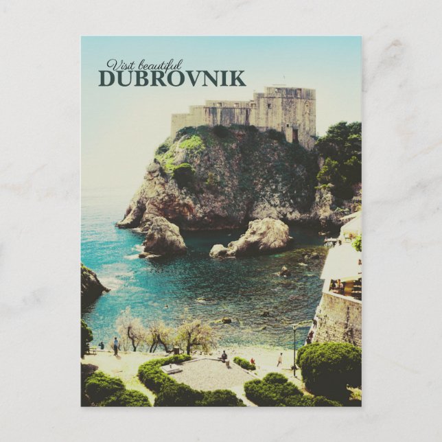 Vintage Dubrovnik Vykort (Framsida)