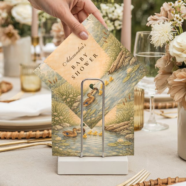 Vintage Duck Baby Shower Pappersservett (Skapare uppladdad)