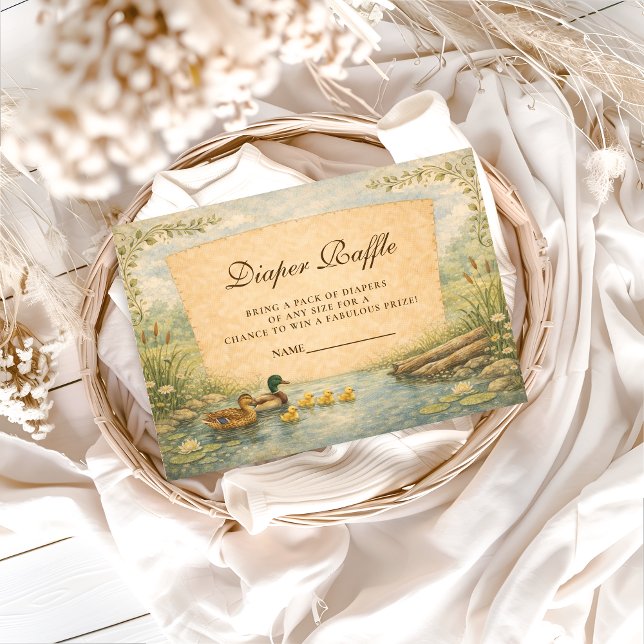 Vintage Duck Diapper Raffle Tilläggskort (Skapare uppladdad)