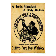 Vintage Duffys Malt Whiskey-skylt