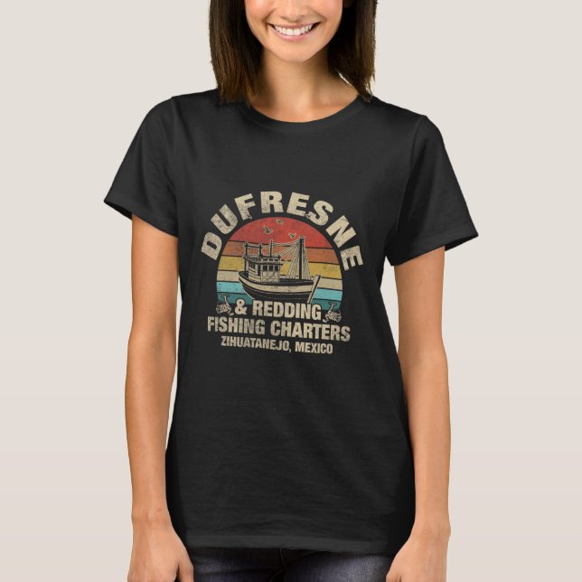 Vintage Dufresne och Redding fisketur charter  T Shirt (Framsida)