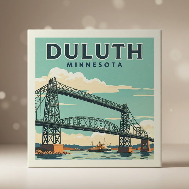 Vintage Duluth Minnesota Kakelplatta (Skapare uppladdad)