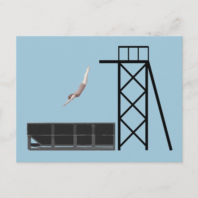 vintage dumpster dykpresenter vykort (Framsida)