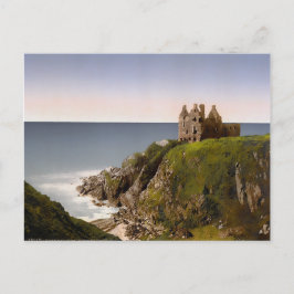 Vintage Dunskey Castle Scotland Vykort