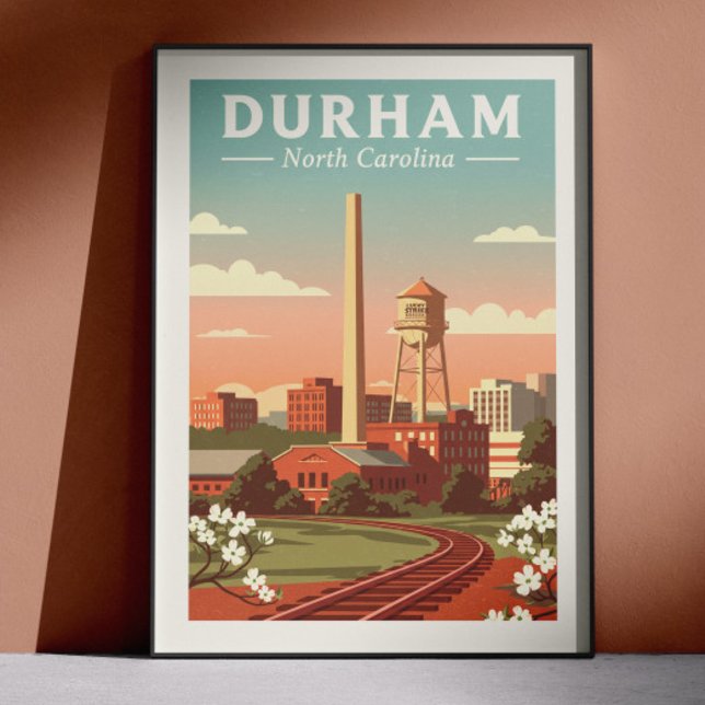 Vintage Durham North Carolina Poster (Skapare uppladdad)