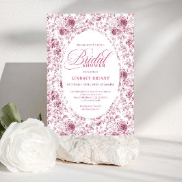 Vintage Dusty Pink Rose Gold Bridal Shower Invite Inbjudningar