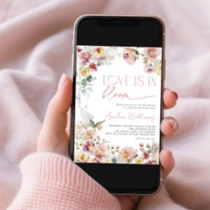 Vintage Dusty Rosa Kärlek finns i Möhippan Bloom Inbjudningar