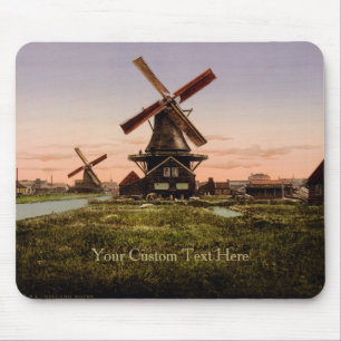 Vintage Dutch Windmills anpassningsbar mousepad Musmatta