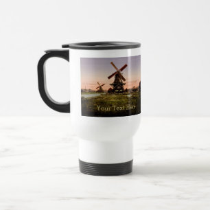 Vintage Dutch Windmills anpassningsbar mugg