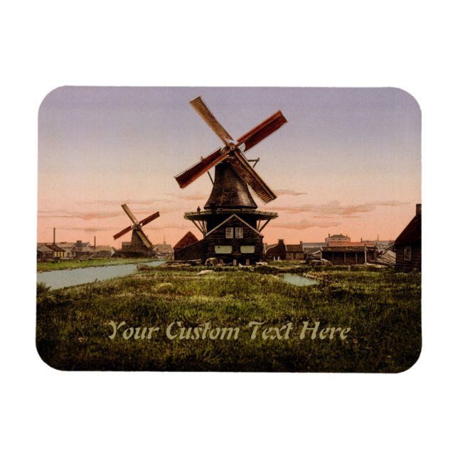 Vintage Dutch Windmills magnet (Horisontell)