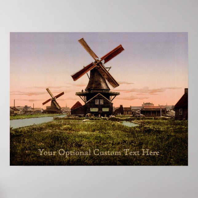 Vintage Dutch Windmills poster (Framsidan)