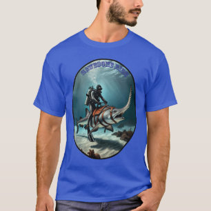 Vintage Dyka Diver Riding a Sawfish URM T Shirt