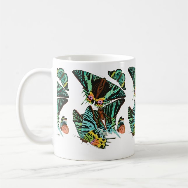 Vintage E.A. Séguy's Green butterflies Kaffemugg (Vänster)