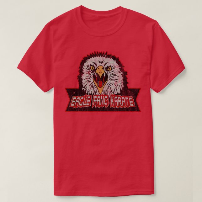 Vintage Eagle Fang Karate T Shirt (Design framsida)