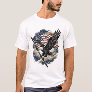 Vintage Eagle Flag Patriotisk Shirt Design_1 T