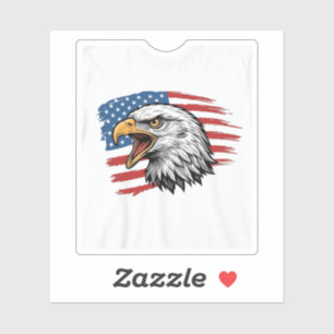Vintage Eagle Flag Patriotisk Vektor T-Shirt Desig Klistermärken
