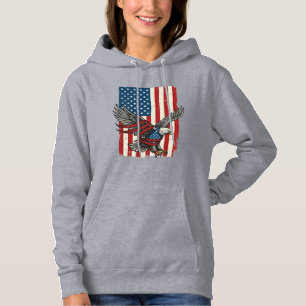 Vintage Eagle Flag Vector Patriotisk Shirt Design_ T