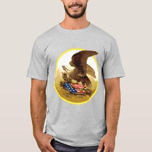 Vintage Eagle med Sköld T Shirt