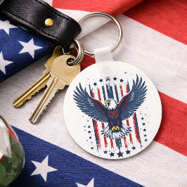 Vintage Eagle Patriotic Nyckelring