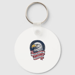 Vintage Eagle Patriotisk Band Vektor Tröja Design Nyckelring