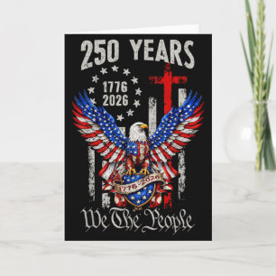 Vintage Eagle Usa Flagga 250 År 1776-2026 250-årsj Kort