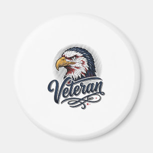 Vintage Eagle Veteran Patriotisk Shirt Design_1 Magnet