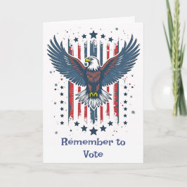 Vintage Eagle Vote Reminder Kort