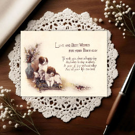 Vintage Early 1900's Birthday Greeting Postcard Vykort