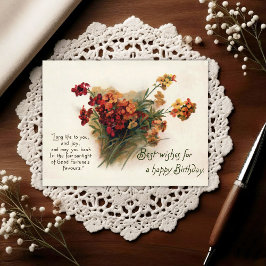 Vintage Early 1900's Birthday Greeting Postcard Vykort