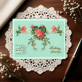 Vintage Early 1900's Birthday Greeting Postcard Vykort