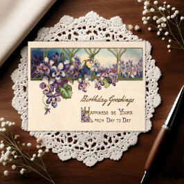 Vintage Early 1900's Birthday Greeting Postcard Vykort