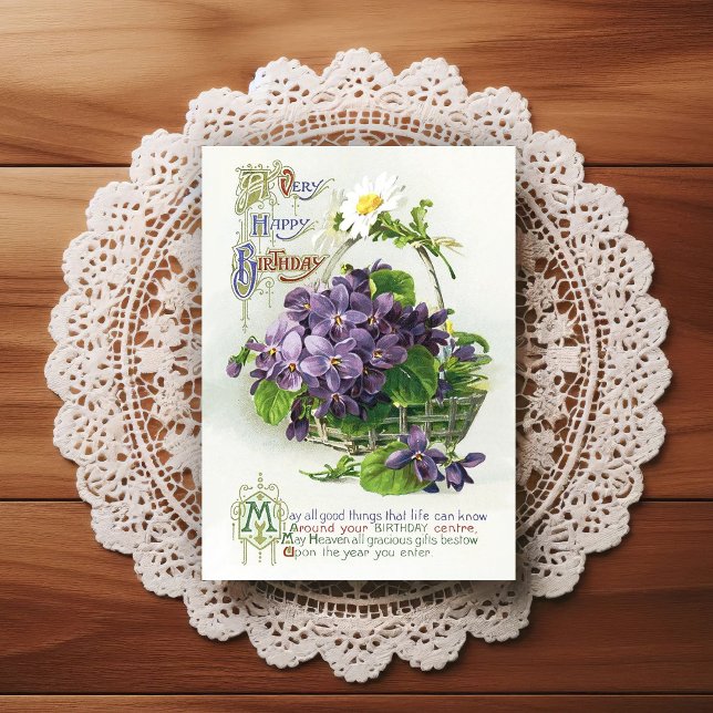 Vintage Early 1900's Birthday Greeting Postcard Vykort (Skapare uppladdad)