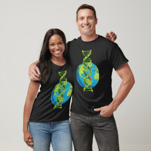 Vintage Earth Day DNA Naturillustration T Shirt