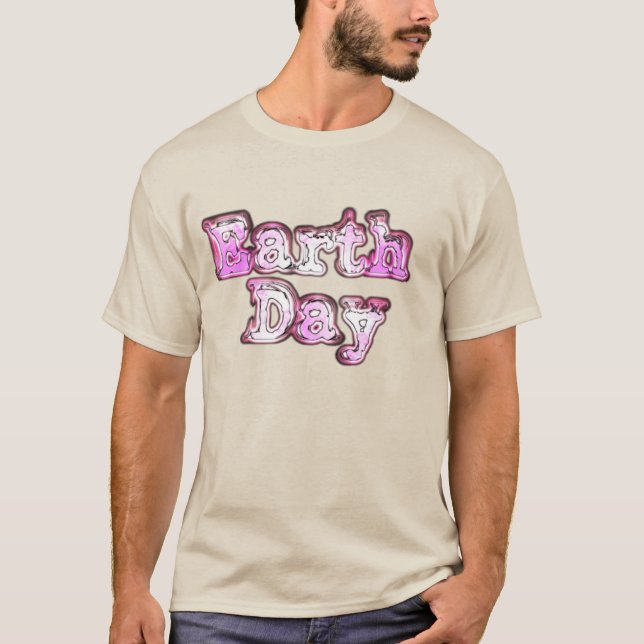 Vintage Earth Day T Shirt (Framsida)