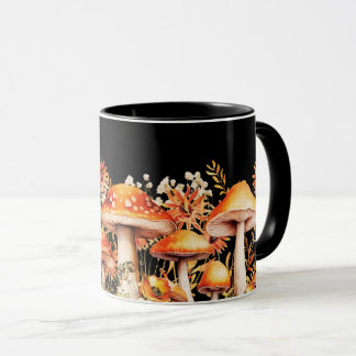 Vintage Earth Tones: Retro Rustic Mushroom Mugg