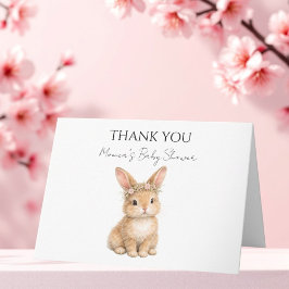 Vintage Easter Bunny Rabbit Baby Watercolor Tack Kort