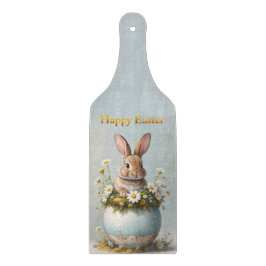 Vintage Easter Bunny with daisies