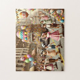 Vintage Easter Parade Retro Springtime Celebration Pussel
