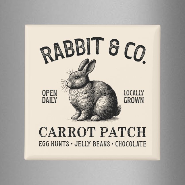 Vintage Easter Rabbit  Magnet (Skapare uppladdad)