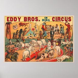 Vintage Eddy Brothers Circus Poster