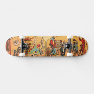 Vintage Eddy Brothers Circus Poster Mini Skateboard Bräda 18,5 Cm