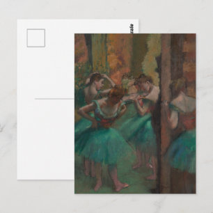Vintage Edgar Degas Dansare i grön balettkonst Vykort