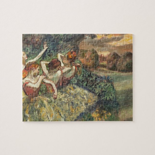 Vintage Edgar Degas Fyra dansare Balettkonst Pussel (Horisontell)