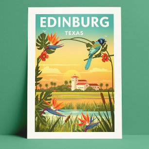 Vintage Edinburg Texas Vykort