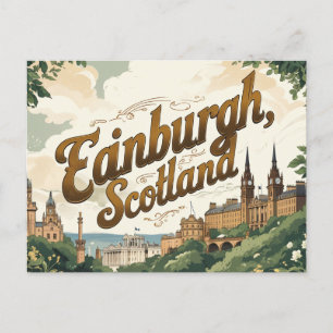 Vintage Edinburgh Charm Vykort