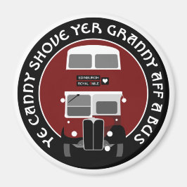 Vintage Edinburgh Dubbla-decker buss Magnet