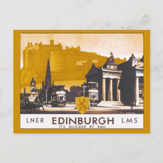 Vintage Edinburgh LNER/LMS-järnvägsresa och Vykort