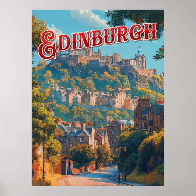 Vintage Edinburgh Poster (Framsidan)